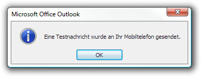 Testnachricht gesendet.
